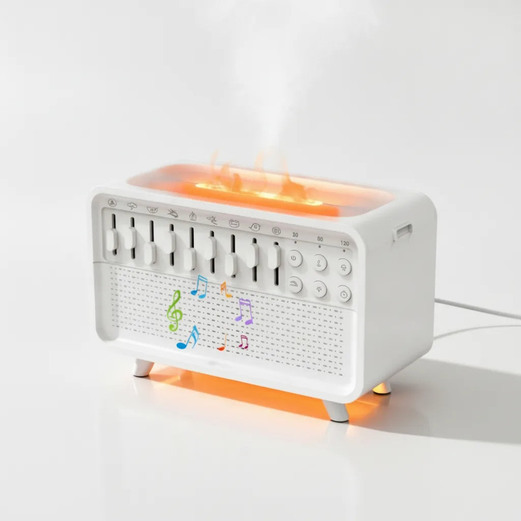 Humidificateur Flamme Bluetooth : Ambiance Relaxante & Sommeil Paisible