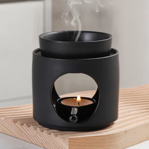 Bougeoir Chauffant Céramique 3-en-1 Aromathérapie & Encens
