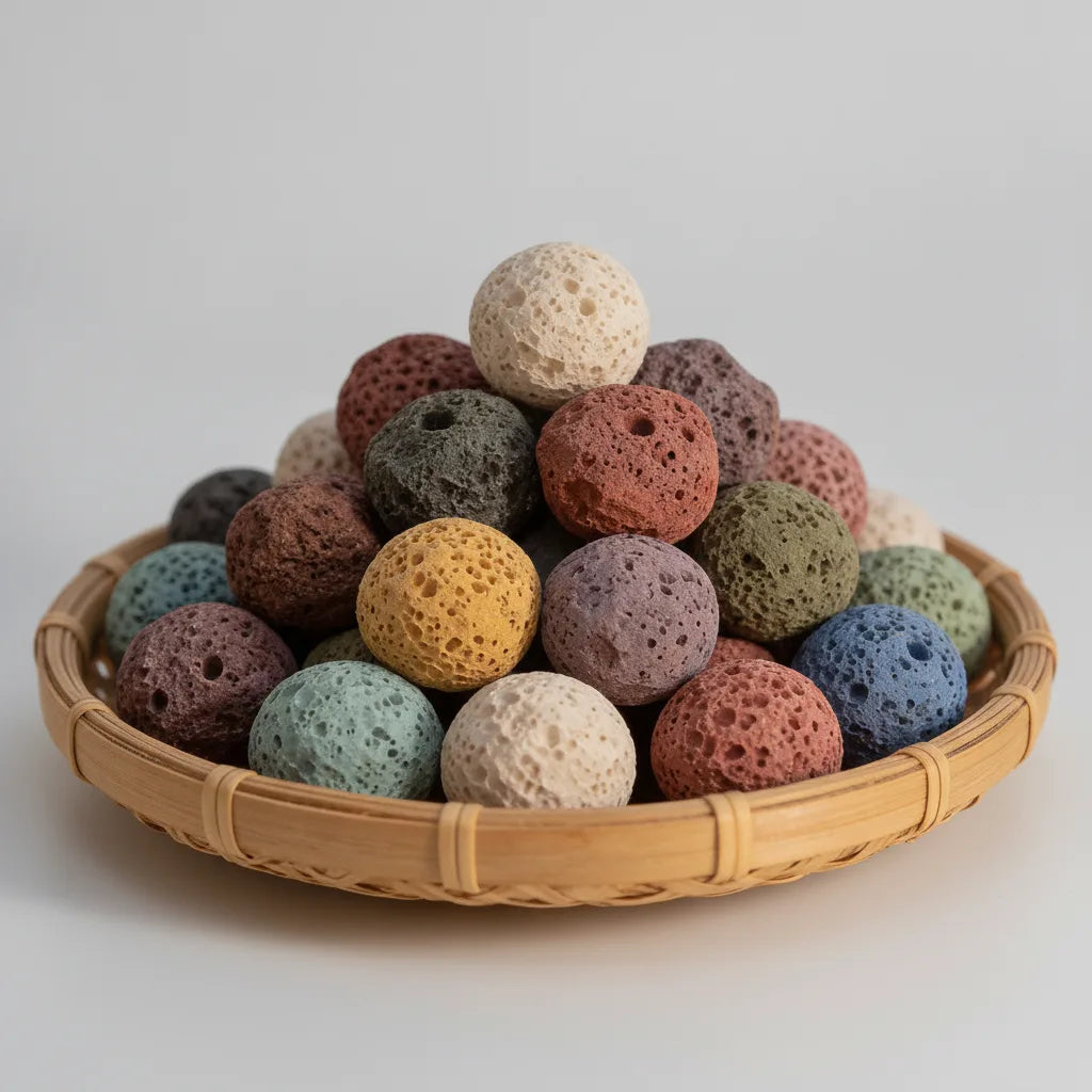 Lot 20 Diffuseurs Huiles Essentielles Pierre de Lave Naturelle