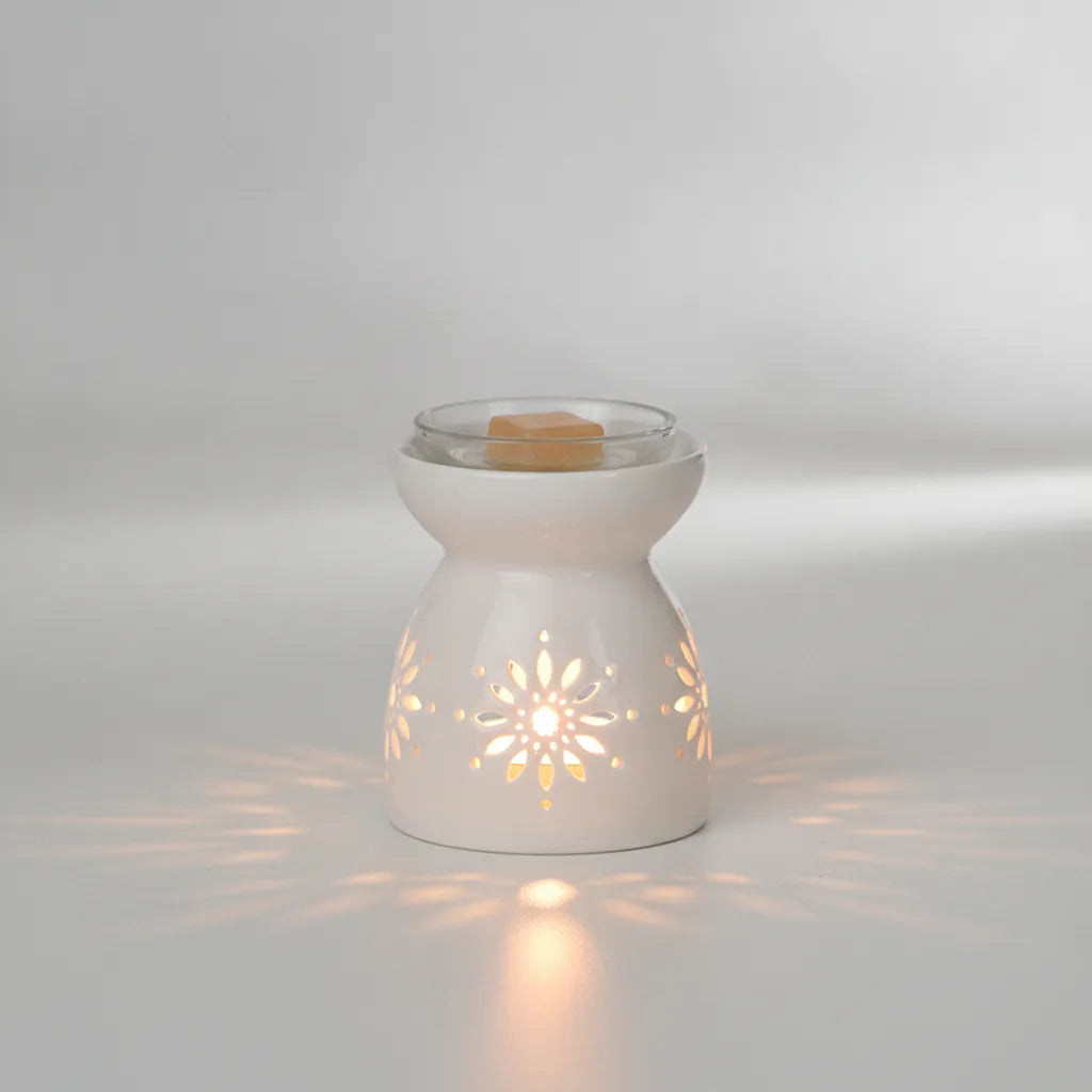 Brûleur d'Encens Oriental Céramique Blanche