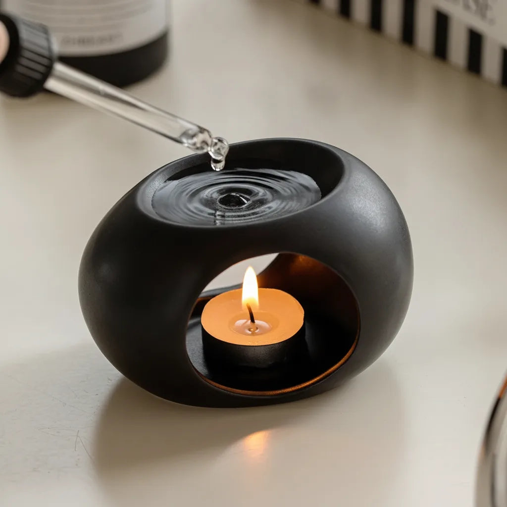 Bougeoir Chauffant Céramique : Diffuseur Aromatique & Huiles Essentielles