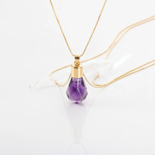 Collier Améthyste Diffuseur Huiles Essentielles