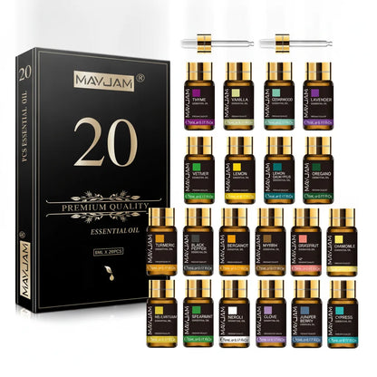 Coffret 20 Huiles Essentielles MAYJAM : Aromathérapie Pure