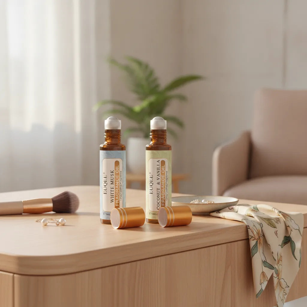 EUQEE : Trio Huiles Parfumées Roll-On Voyage