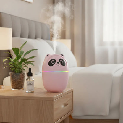Humidificateur Panda : Brume Fraîche & Diffuseur Huiles Essentielles
