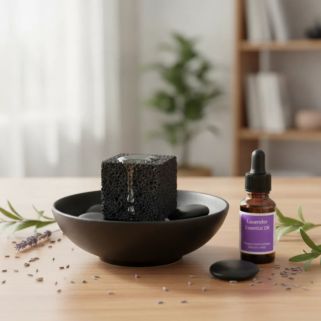 Perles Volcaniques Noires : Diffuseur d'Huiles Essentielles