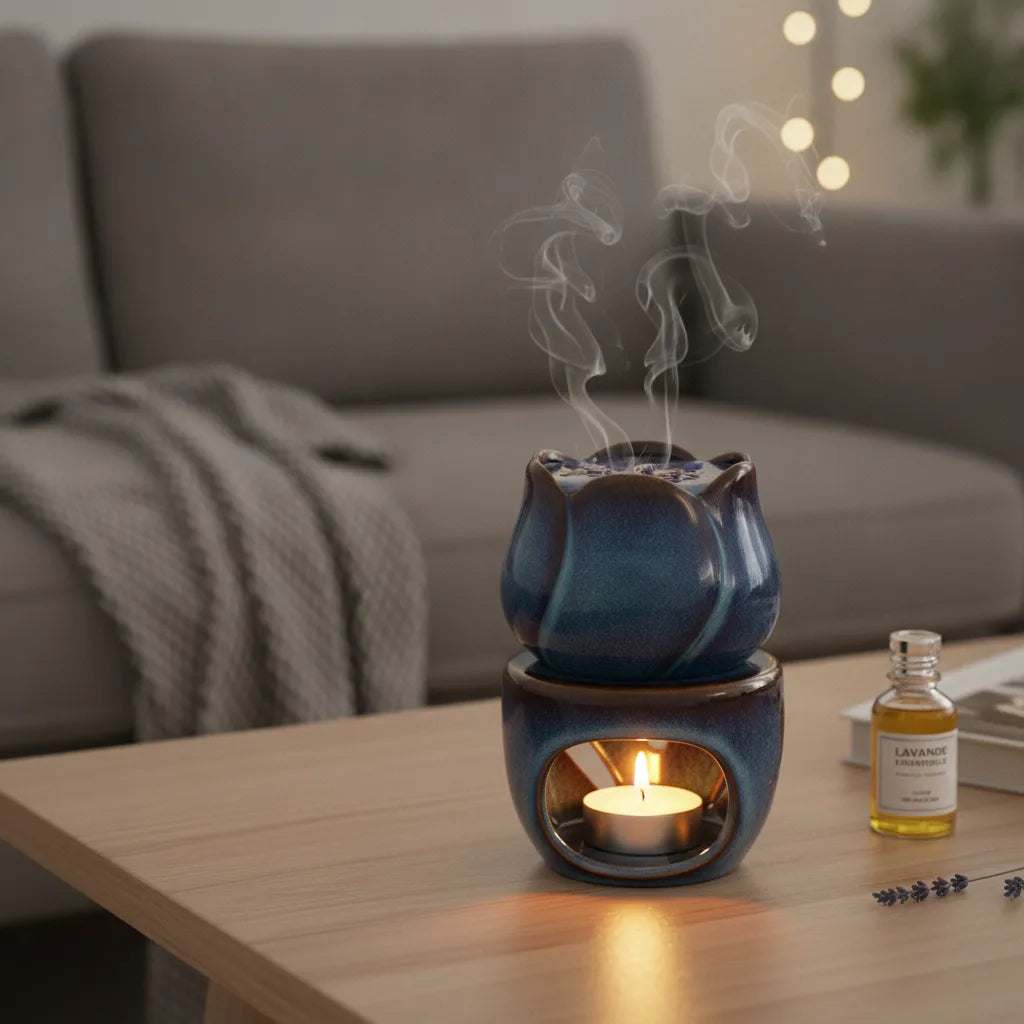 Brûleur d'encens céramique 180ml : Aromathérapie & Ambiance