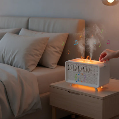 Humidificateur Flamme Bluetooth : Ambiance Relaxante & Sommeil Paisible