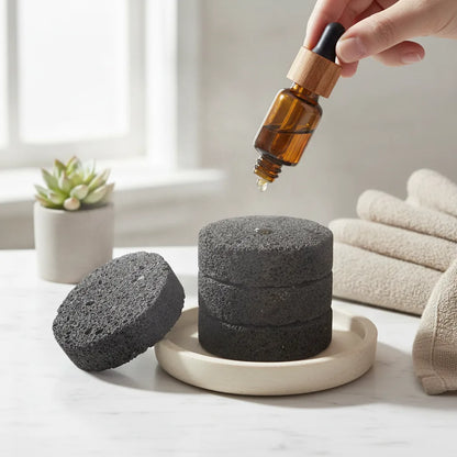 Lot de 4 Diffuseurs Huiles Essentielles en Lave Volcanique