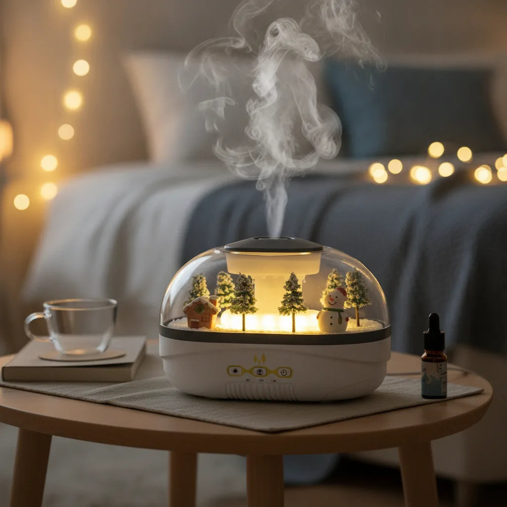 Humidificateur Bonhomme de Neige Féerique
