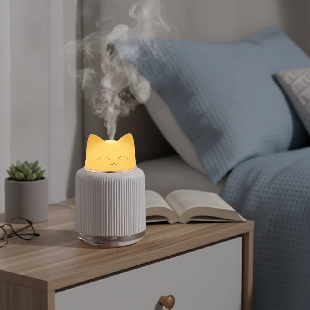 Humidificateur Chat Veilleuse 300ml