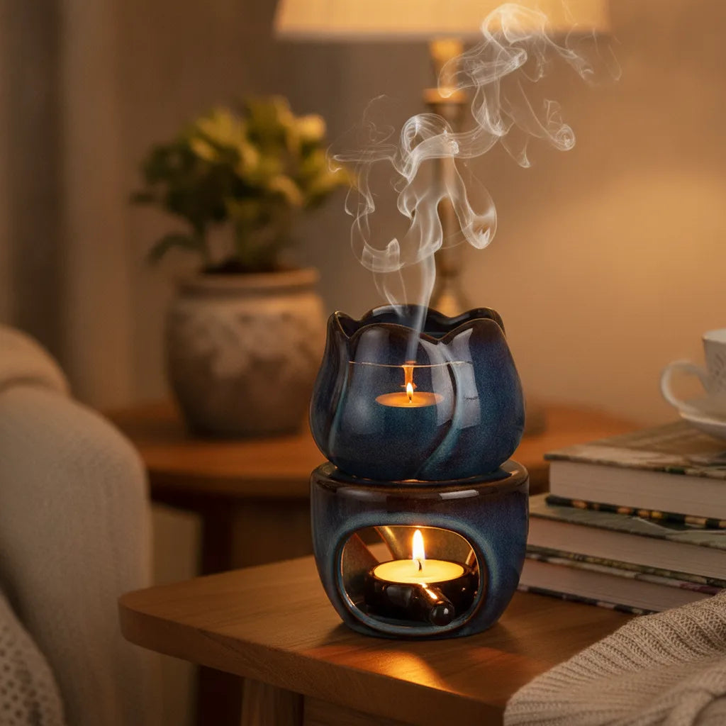 Brûleur d'encens céramique 180ml : Aromathérapie & Ambiance