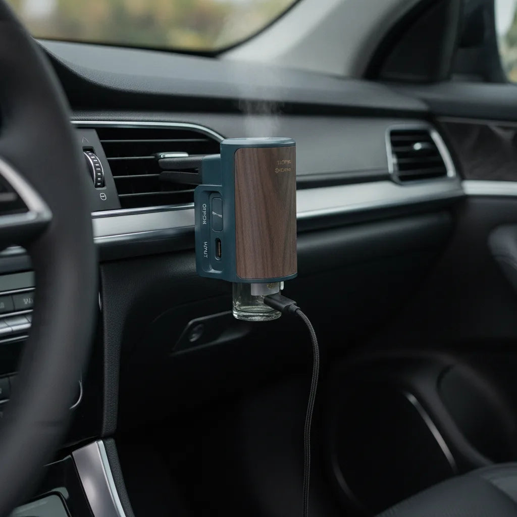 Diffiseur d'air voiture aspect bois