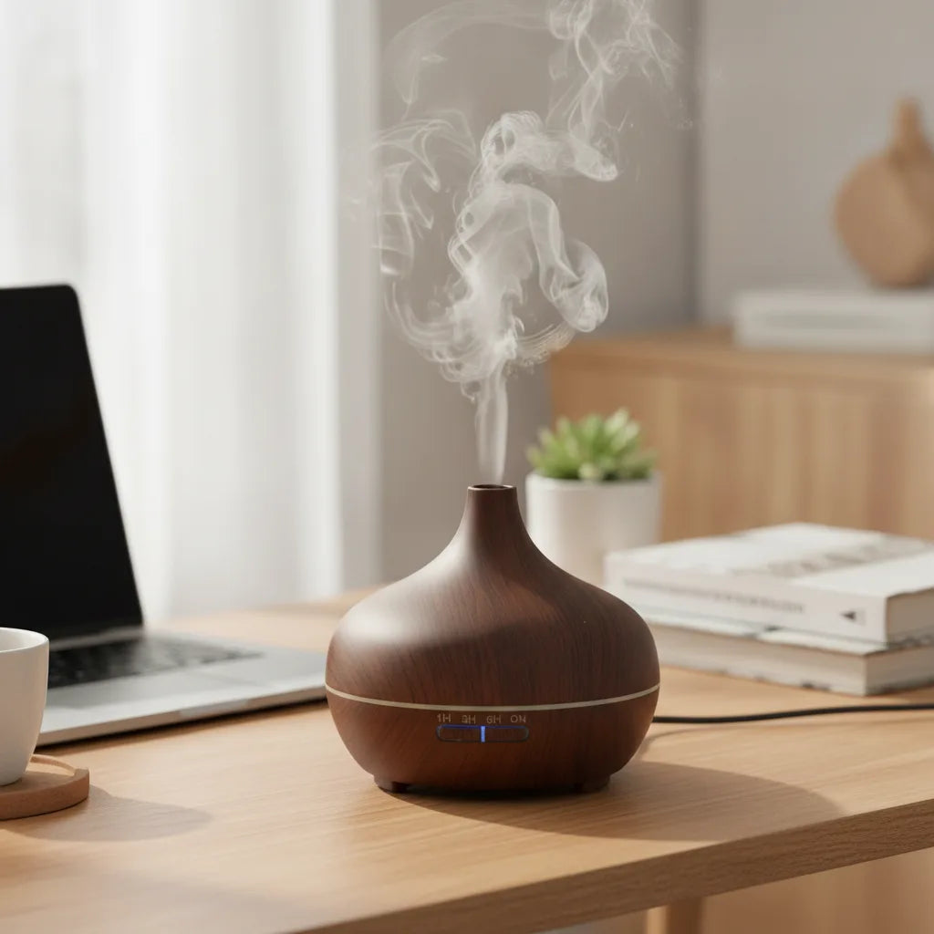 Diffuseur Aromathérapie USB Bois - Humidificateur & Purificateur
