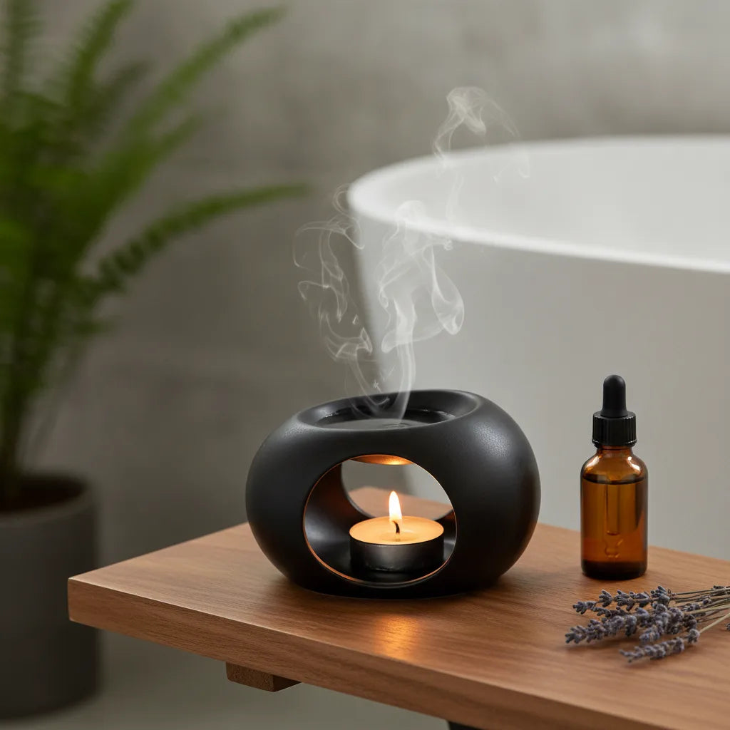 Bougeoir Chauffant Céramique : Diffuseur Aromatique & Huiles Essentielles