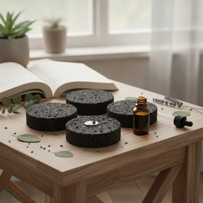 Lot de 4 Diffuseurs Huiles Essentielles en Lave Volcanique