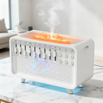 Humidificateur Flamme Bluetooth : Ambiance Relaxante & Sommeil Paisible