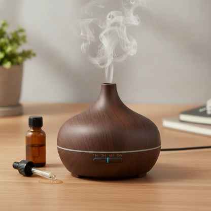 Diffuseur Aromathérapie USB Bois - Humidificateur & Purificateur