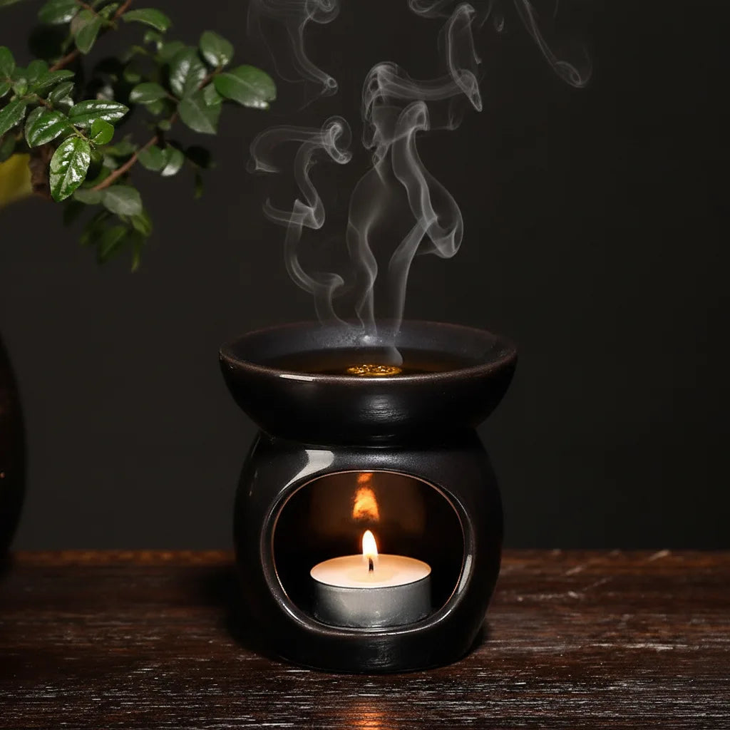 Brûleur Céramique Tête de Bouddha - Aromathérapie & Encens