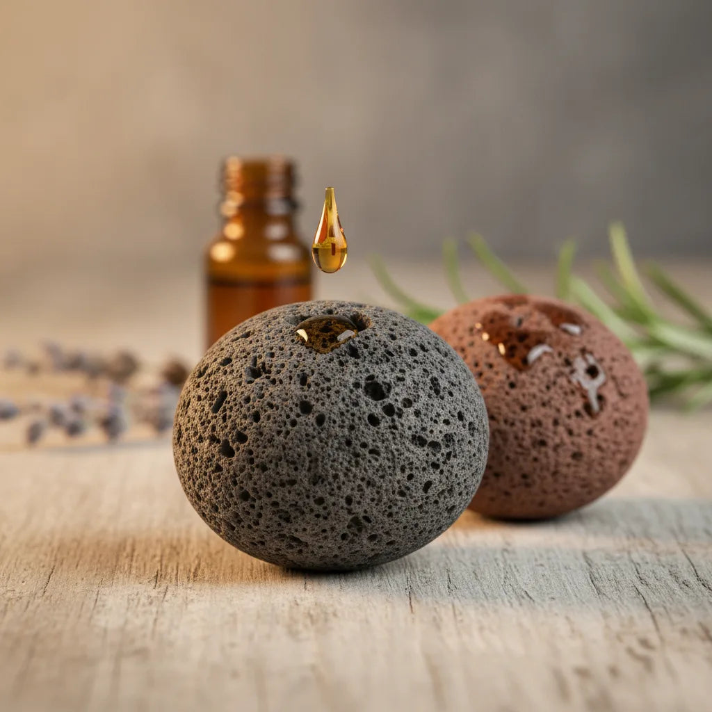 Lot 20 Diffuseurs Huiles Essentielles Pierre de Lave Naturelle