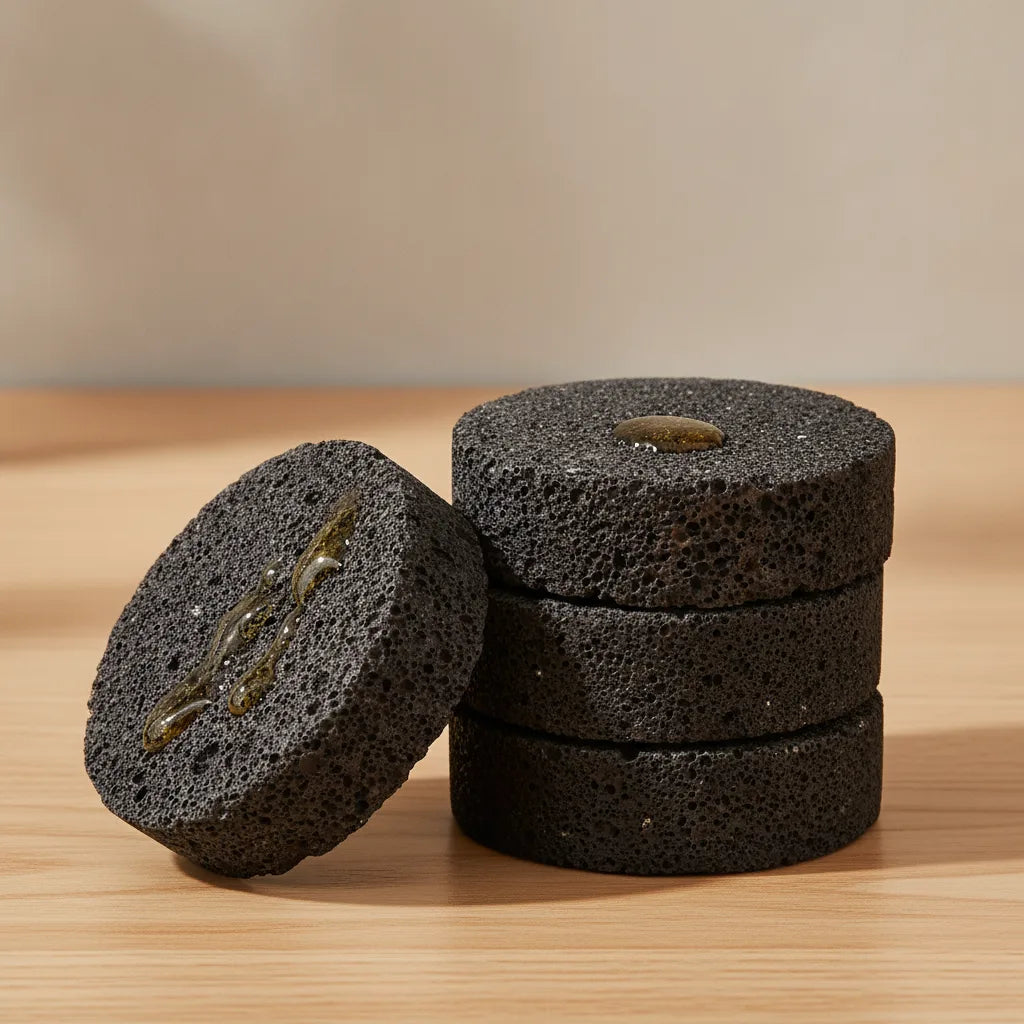 Lot de 4 Diffuseurs Huiles Essentielles en Lave Volcanique