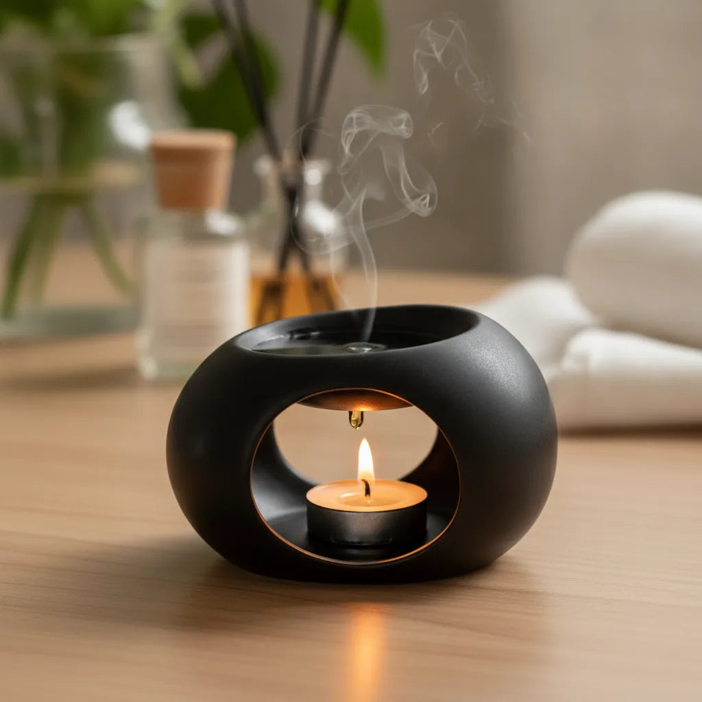 Bougeoir Chauffant Céramique : Diffuseur Aromatique & Huiles Essentielles
