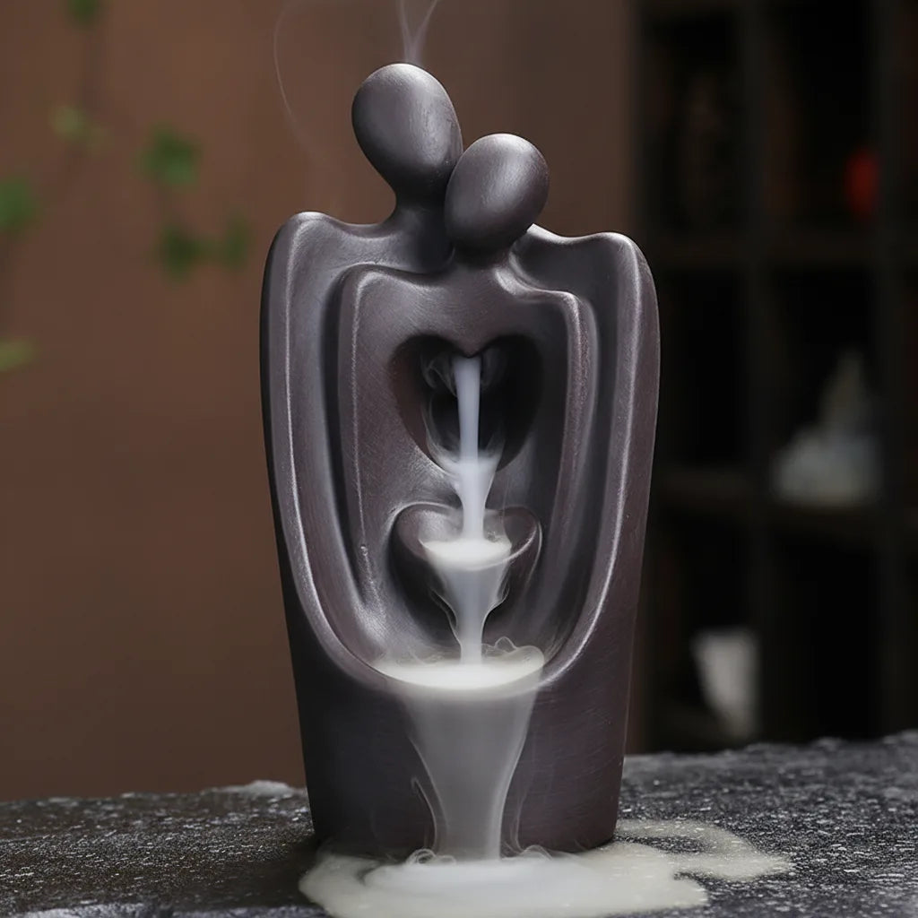 Brûleur d'Encens Cascade Amoureux Céramique